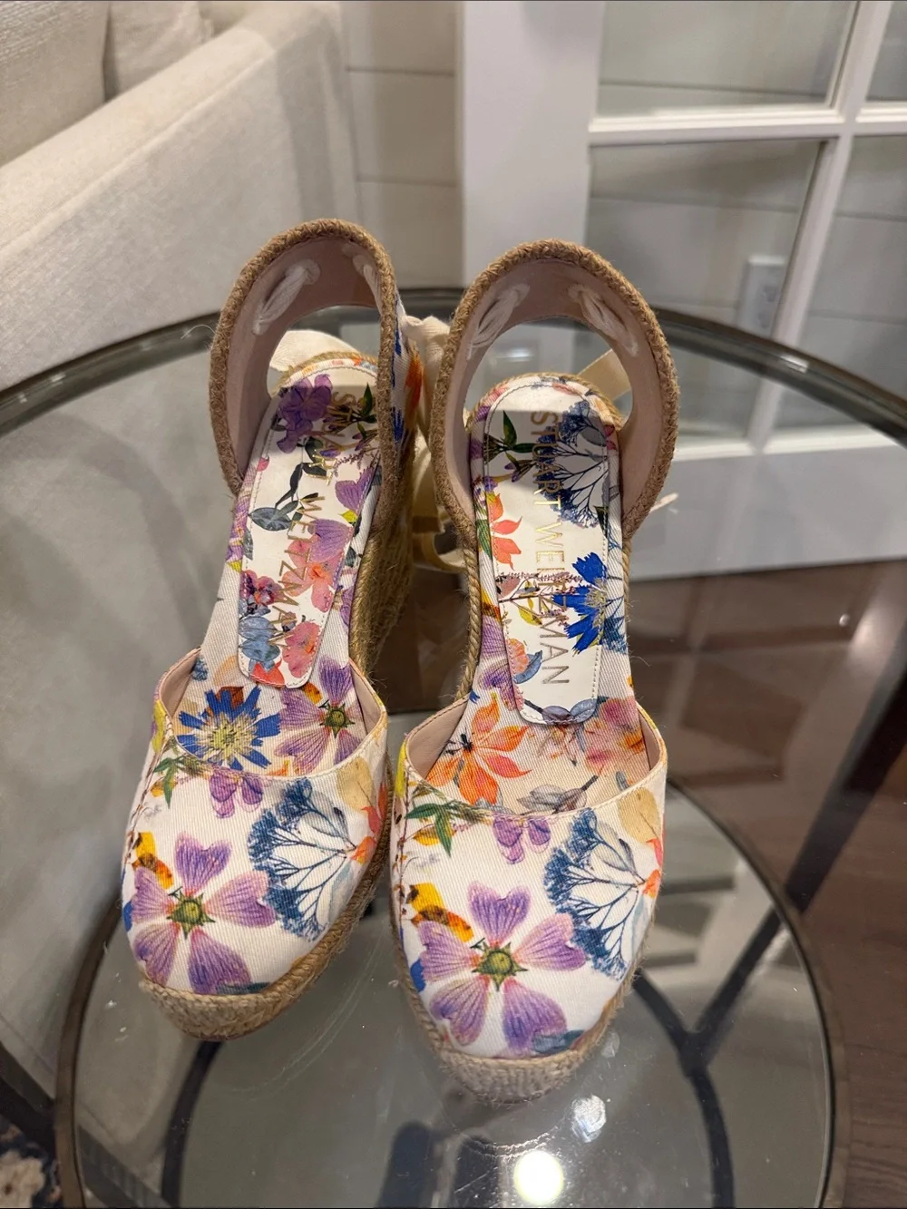 Stuart Weitzman bright floral